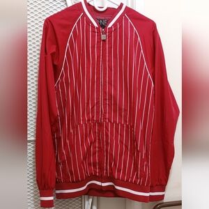 Men's Red Striped Bomber Jacket - G-Net